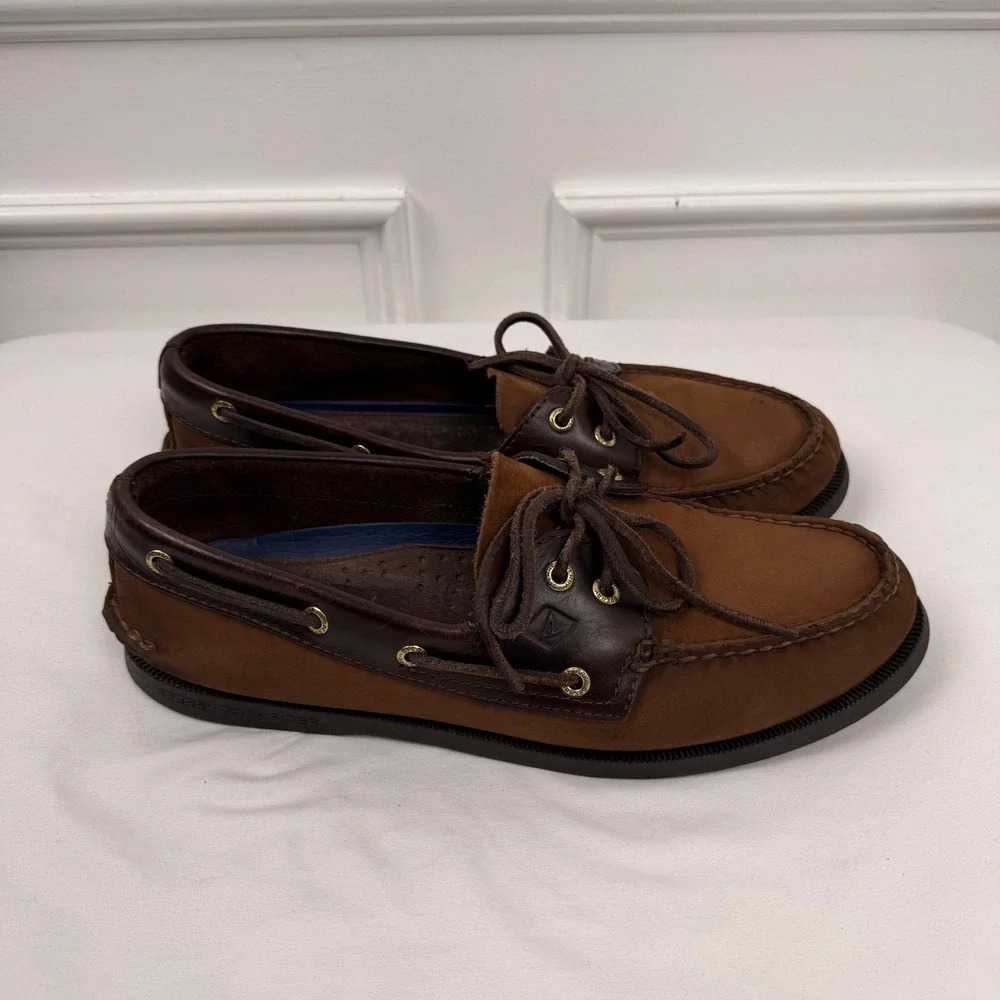 Sperry Top-Sider Mens Authentic Original Boat Shoes Brown‎ Leather 11 M 0135412